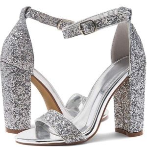 Sparkly Chunky Heels